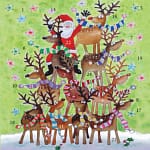 Reindeer Stack Advent Calendar Card